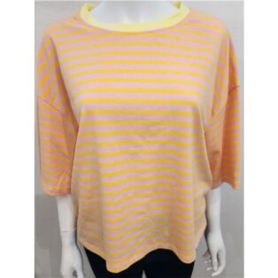 Diverse – Anna Striped T.Shirt – Yellow and Pink