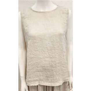 Diverse – Agatha Button Back Top – Oatmeal