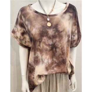 Diverse – Awel Tie Dye T.Shirt – Brown Mix