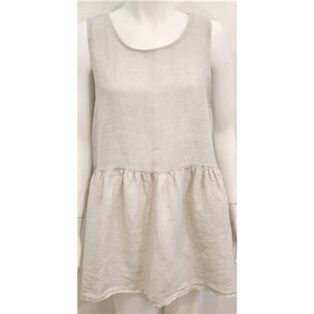 Diverse – Betty 100% Linen Tunic – Oatmeal