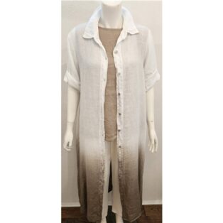 Diverse – Bernice Ombre Linen Shirt Dress – Mocha