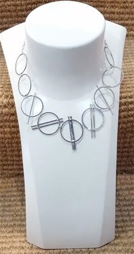 neclace silver circles links