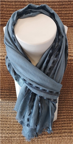 Tara – Shawl – Grey with Charcoal