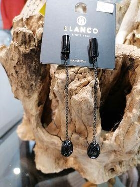 dangle black stone on chain and tube