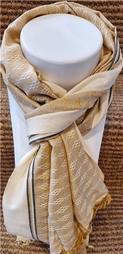 Tara –  Dobby  Shawl – Gold